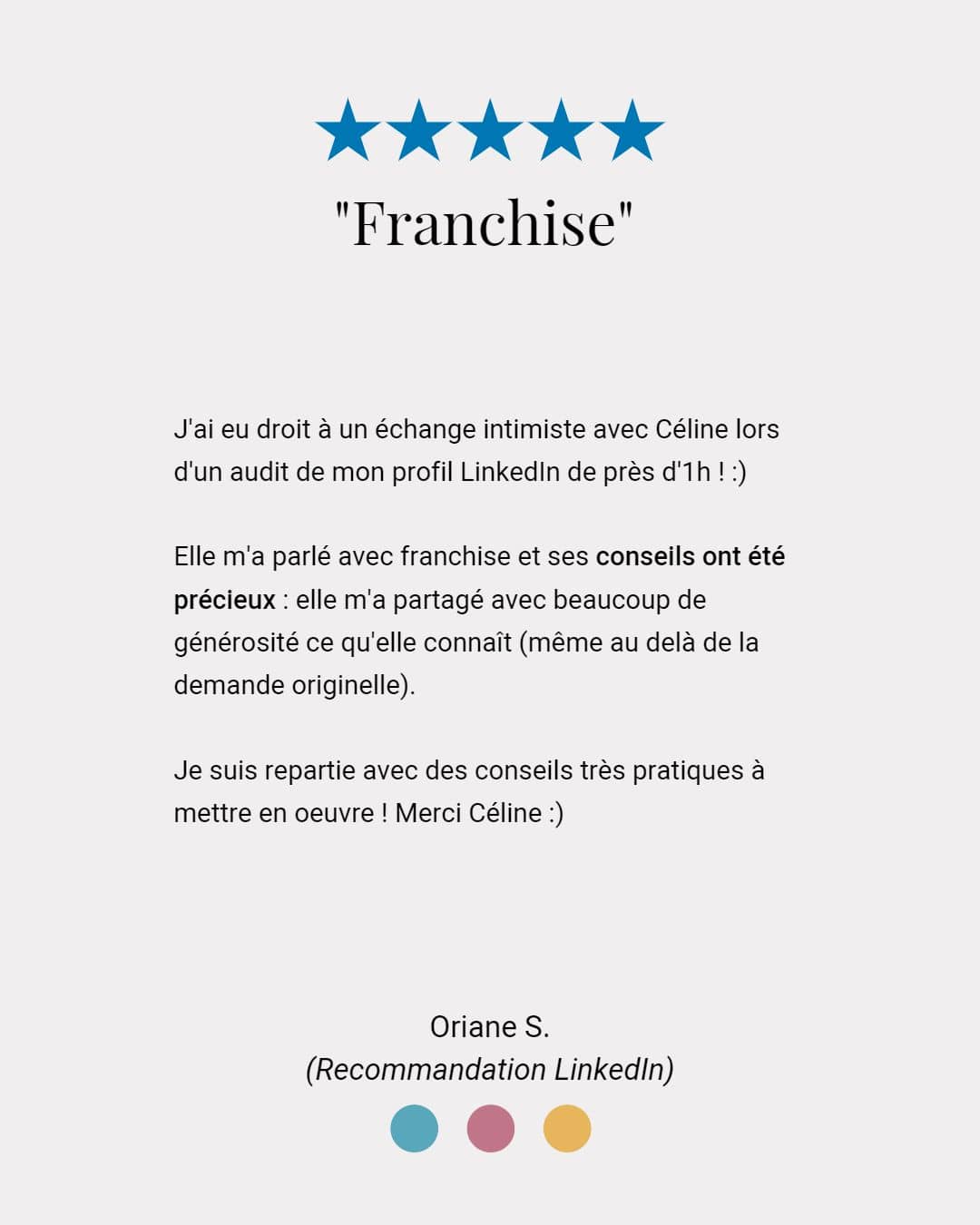 avis clients audit de profil linkedin